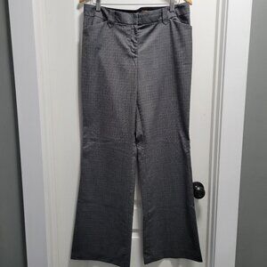 Express Editor Gray Plaid Straight Leg Pockets Career Pants Bottoms 10L Long